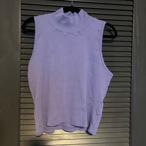 Big Bud Press Sleeveless Turtleneck in Faded Grape